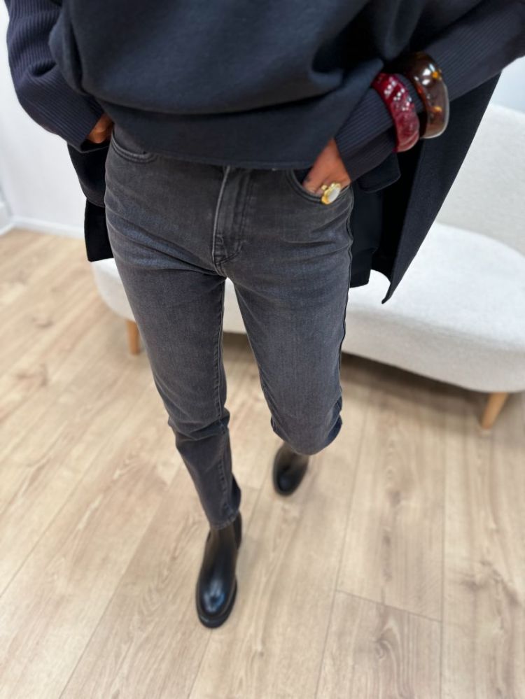 ONLEMILY STRETCH HW ST ANK CRO 179679 Dark Gre