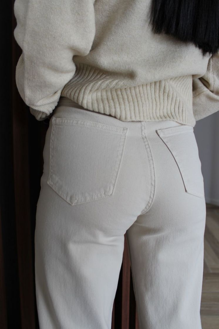 ONLJUICY HW WIDE LEG DNM REA N 234755 Ecru