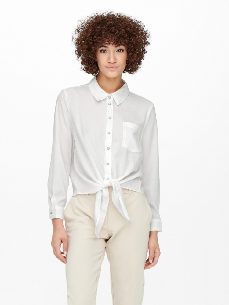 ONLLECEY LS KNOT SHIRT NOOS WV 177922 Cloud Da