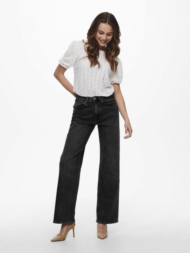 ONLJUICY HW WIDE LEG REA244 NO 179674001 Black