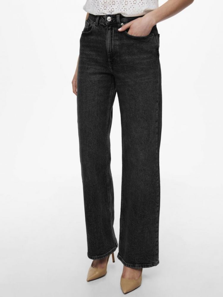 ONLJUICY HW WIDE LEG REA244 NO 179674001 Black