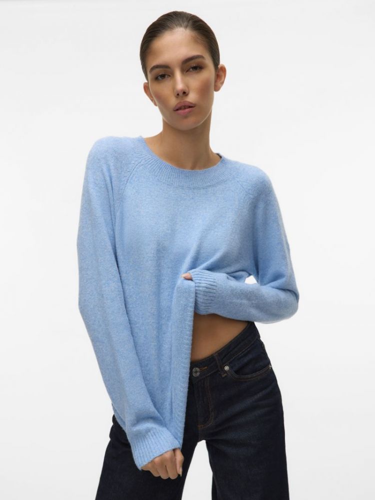 VMDOFFY LS O-NECK BLOUSE GA NO 298016001 Blue
