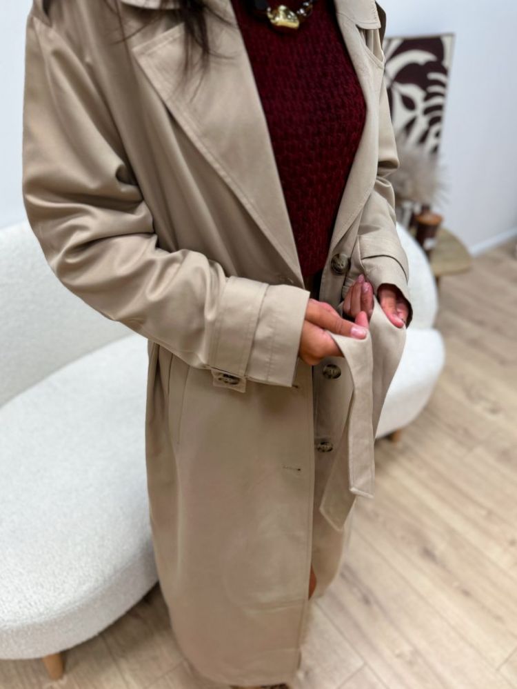 ONLLINE X-LONG TRENCHCOAT OTW 183019 Humus