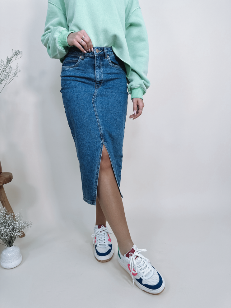 VMVERI HR CALF DENIM SKIRT GA 178001 Medium B