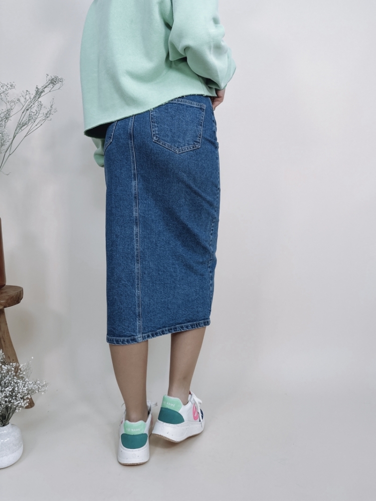 VMVERI HR CALF DENIM SKIRT GA 178001 Medium B