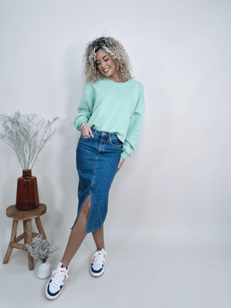 VMVERI HR CALF DENIM SKIRT GA 178001 Medium B