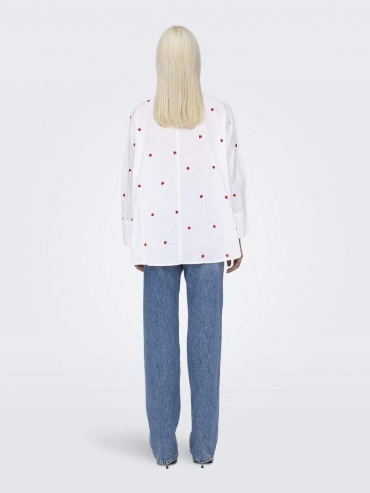ONLNEW LINA GRACE LS EMB SHIRT 190858001 Brigh