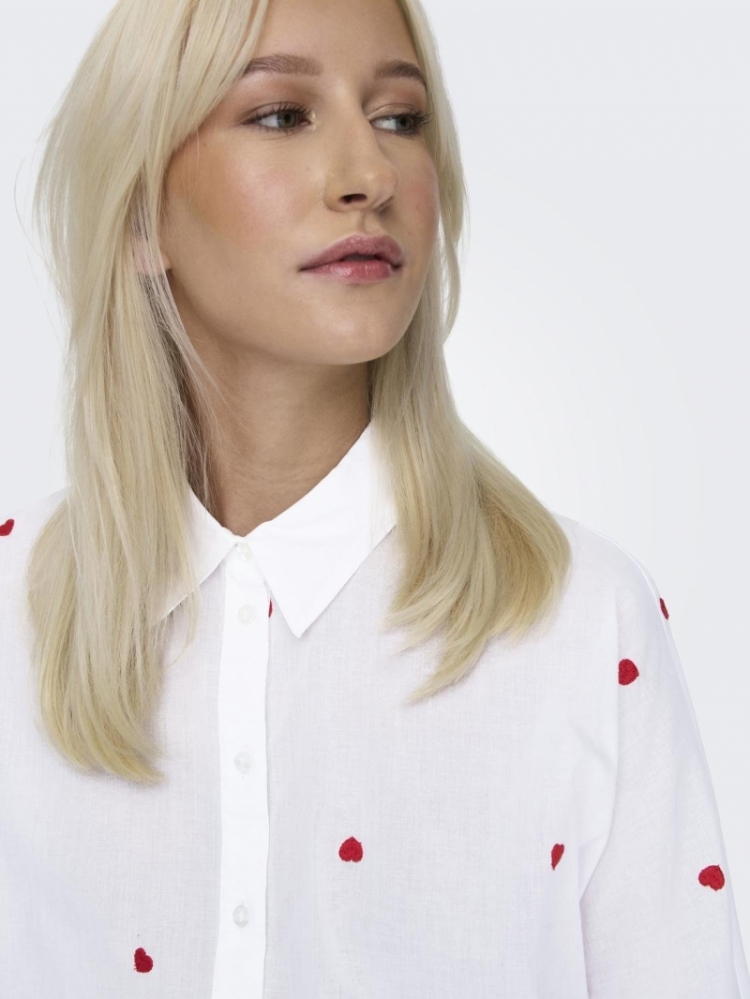 ONLNEW LINA GRACE LS EMB SHIRT 190858001 Brigh