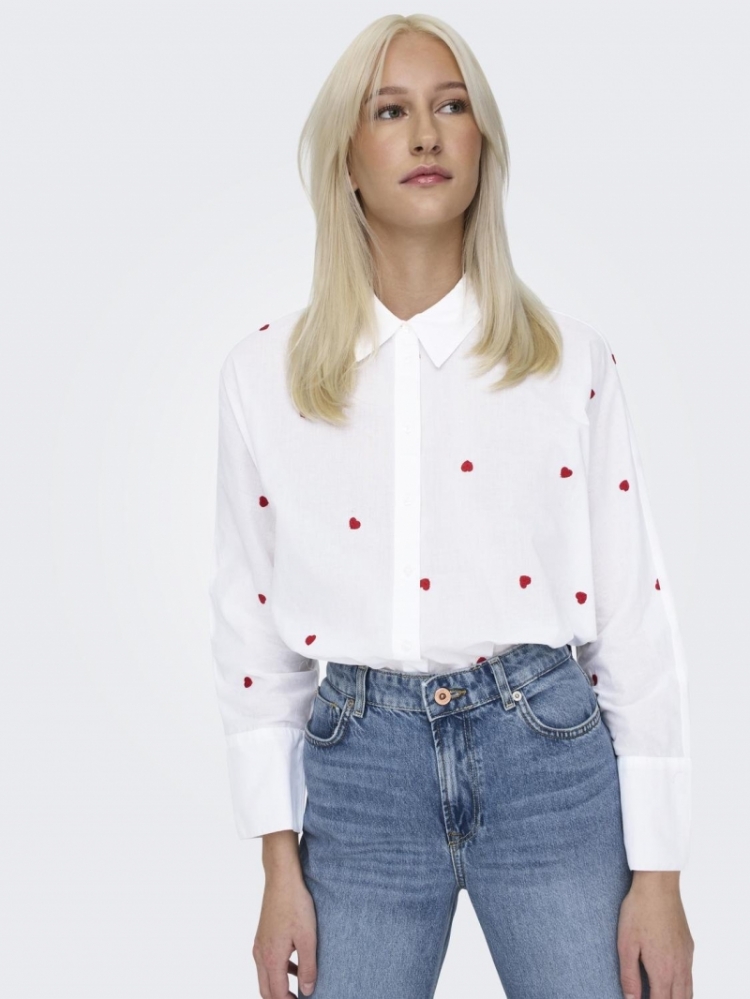 ONLNEW LINA GRACE LS EMB SHIRT 190858001 Brigh