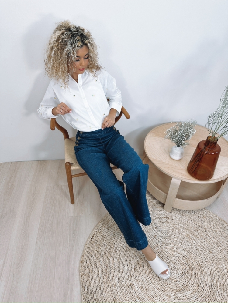 ONLNEW LINA GRACE LS EMB SHIRT 190858007 Brigh