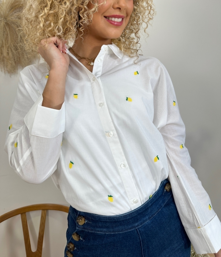 ONLNEW LINA GRACE LS EMB SHIRT 190858007 Brigh