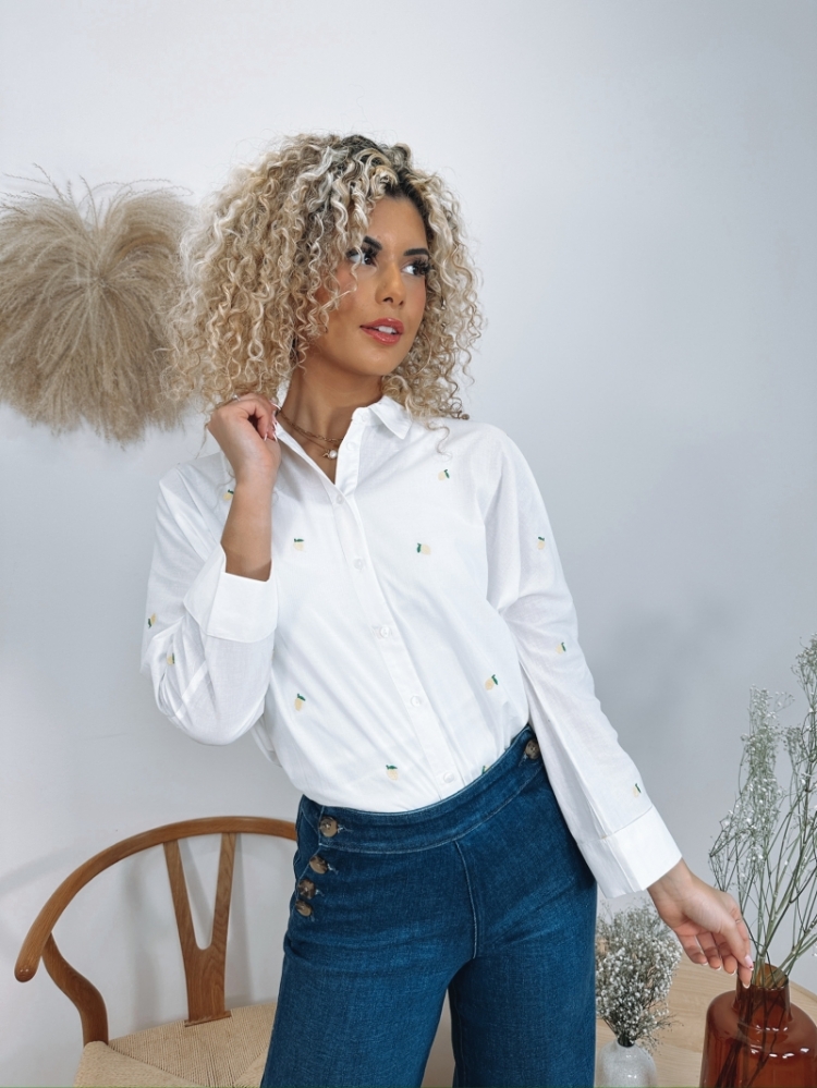 ONLNEW LINA GRACE LS EMB SHIRT 190858007 Brigh