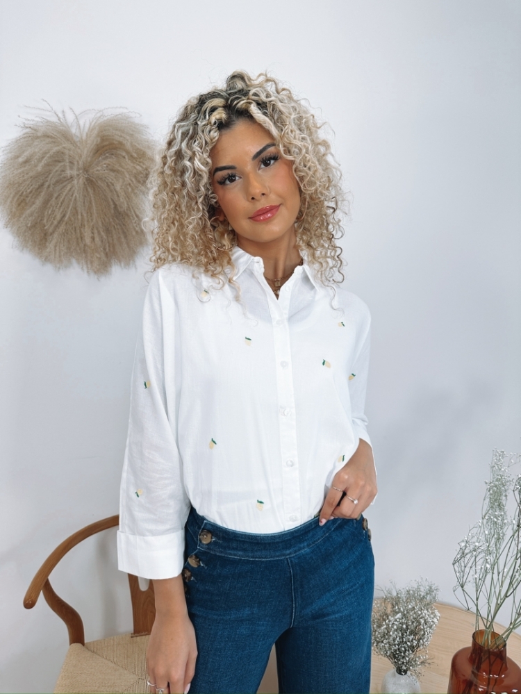 ONLNEW LINA GRACE LS EMB SHIRT 190858007 Brigh