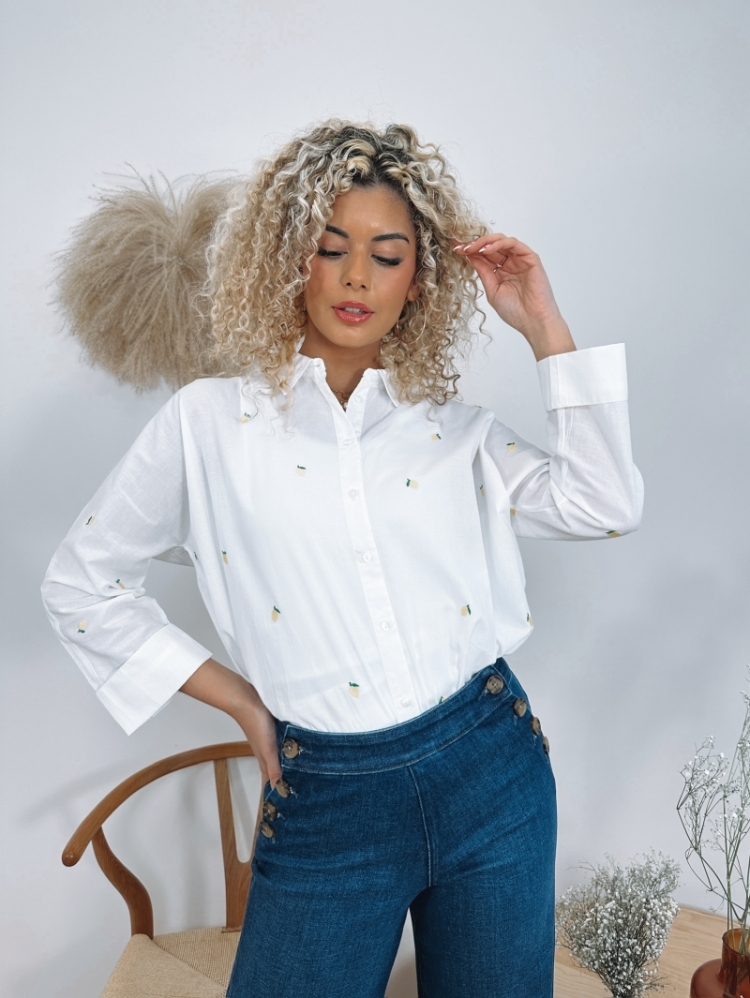 ONLNEW LINA GRACE LS EMB SHIRT 190858007 Brigh