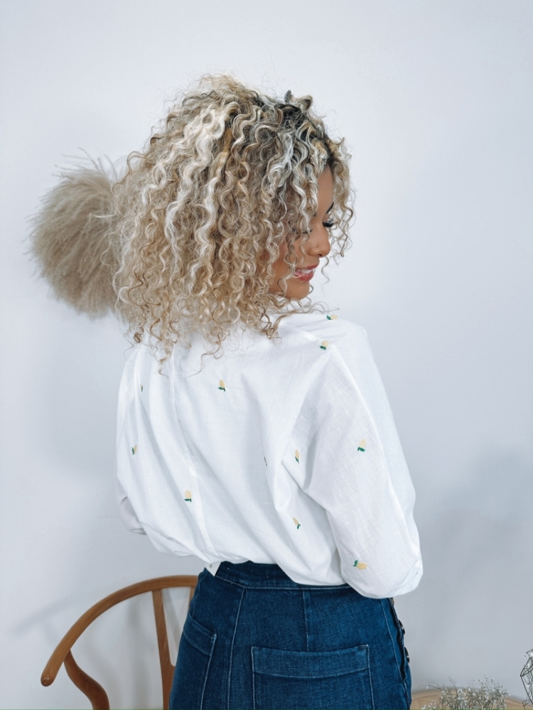 ONLNEW LINA GRACE LS EMB SHIRT 190858007 Brigh