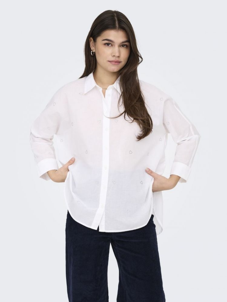 ONLNEW LINA GRACE LS EMB SHIRT 190858018 Brigh