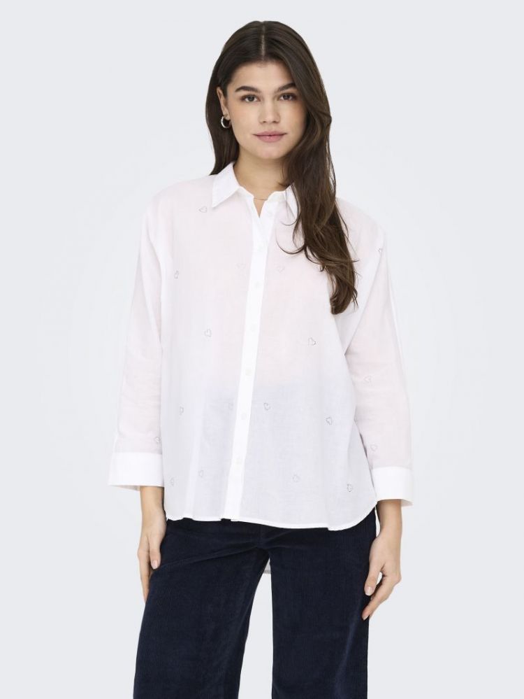 ONLNEW LINA GRACE LS EMB SHIRT 190858018 Brigh