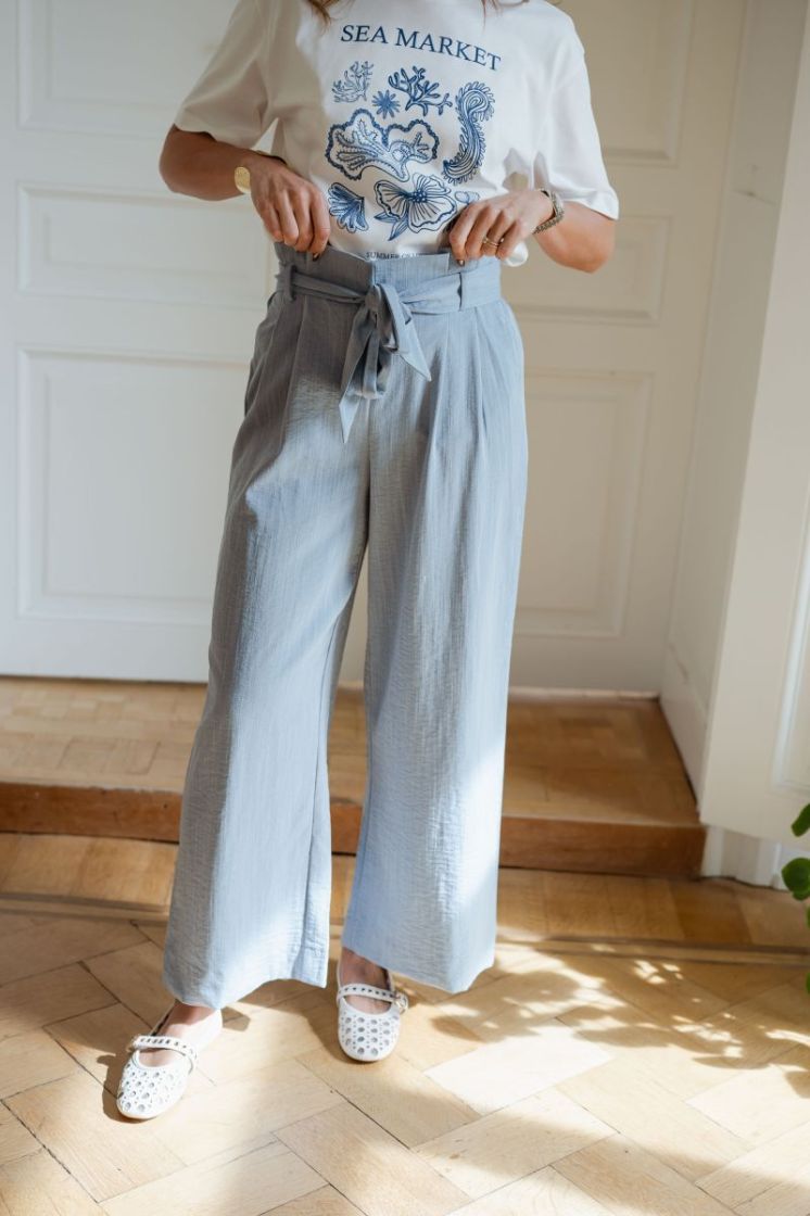 ONLMARSA SOLID PAPERBAG PANT W 179686001 Faded