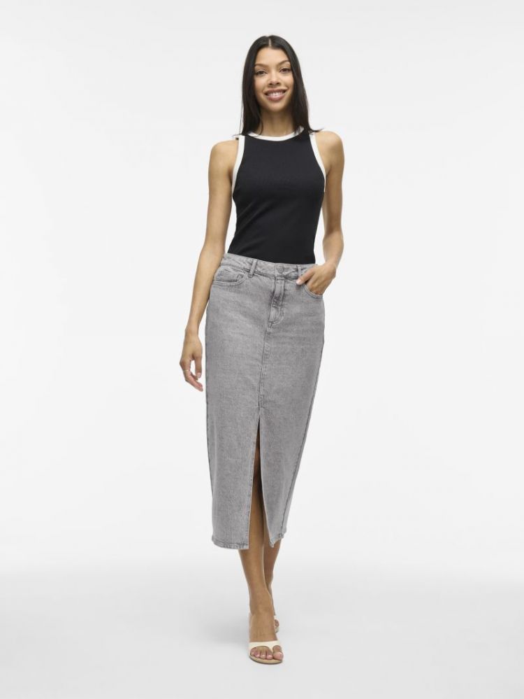 VIJAF HW MIDI DENIM SKIRT-NOOS 193579005 Light