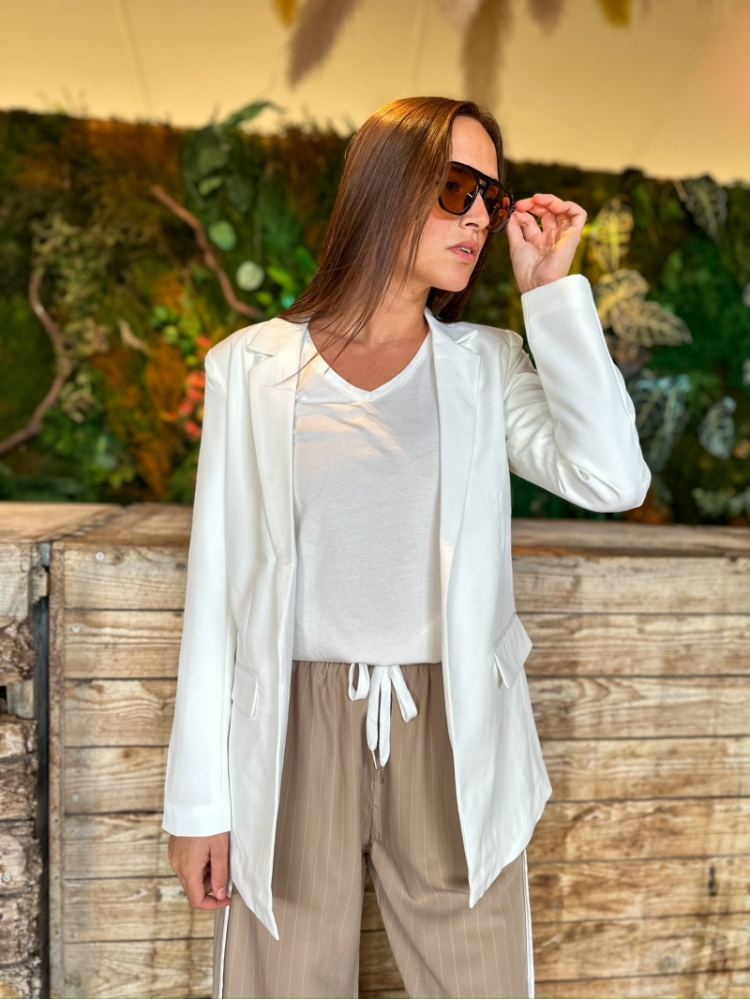 PCBOZZY LS LOOSE BLAZER NOOS B 196342 Cloud Da