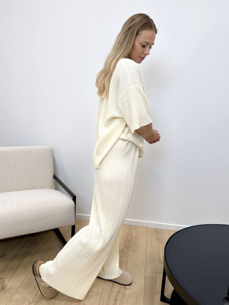 ONLRAVENNA PLISSE PANT NOOS JR 199029 Bone Whi