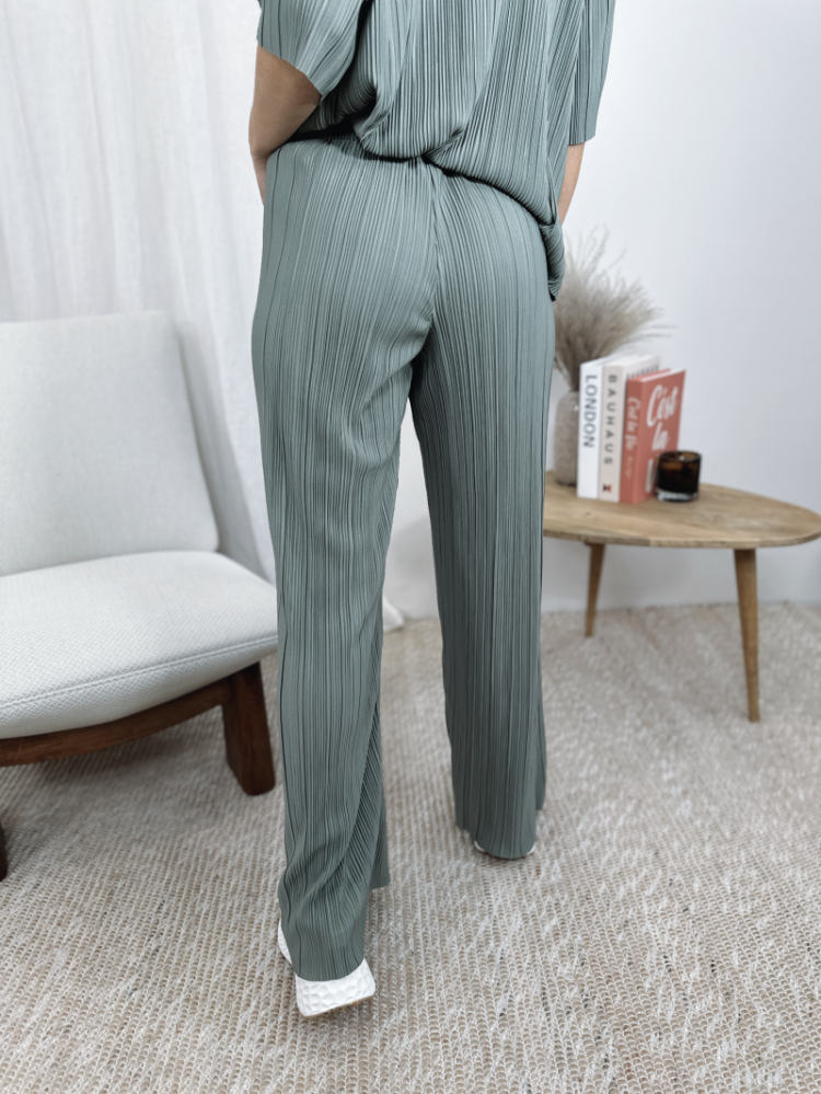 ONLRAVENNA PLISSE PANT NOOS JR 179907 Agave Gr