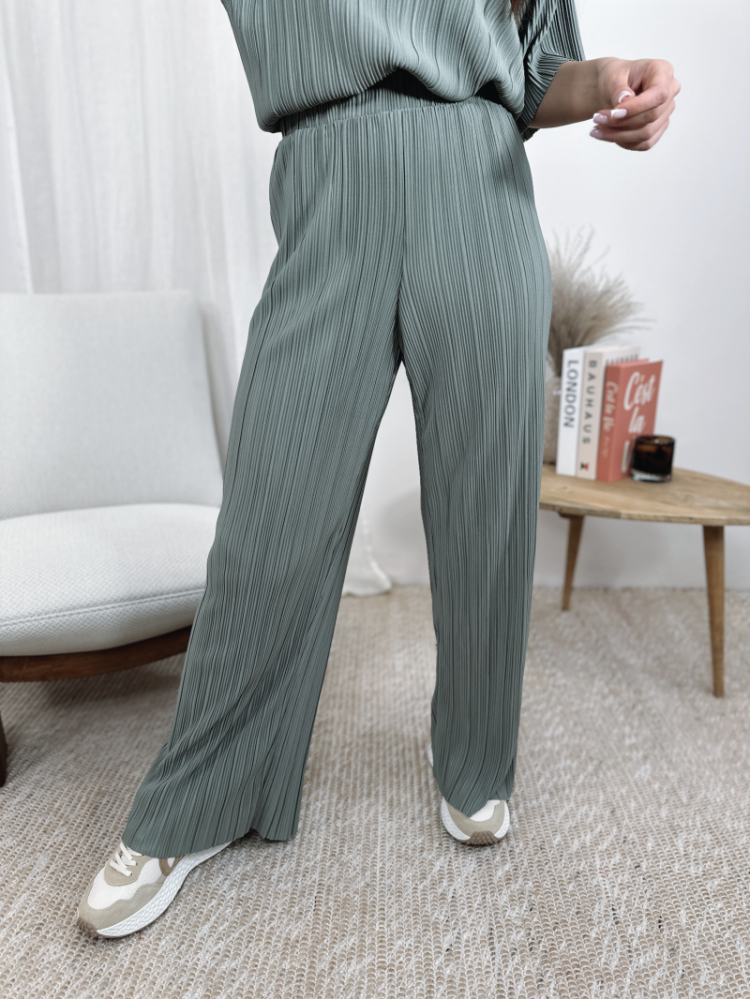 ONLRAVENNA PLISSE PANT NOOS JR 179907 Agave Gr