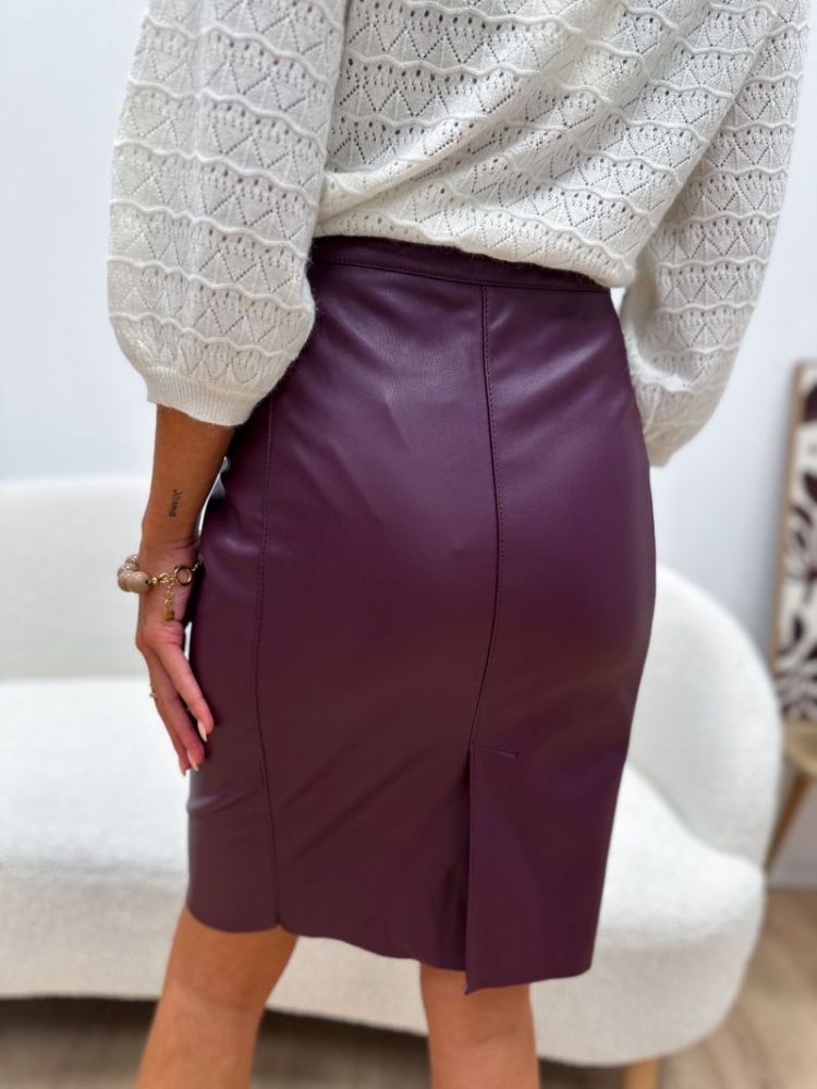 VMBUTTERSIA HW COATED SKIRT NO 186320 Winetast