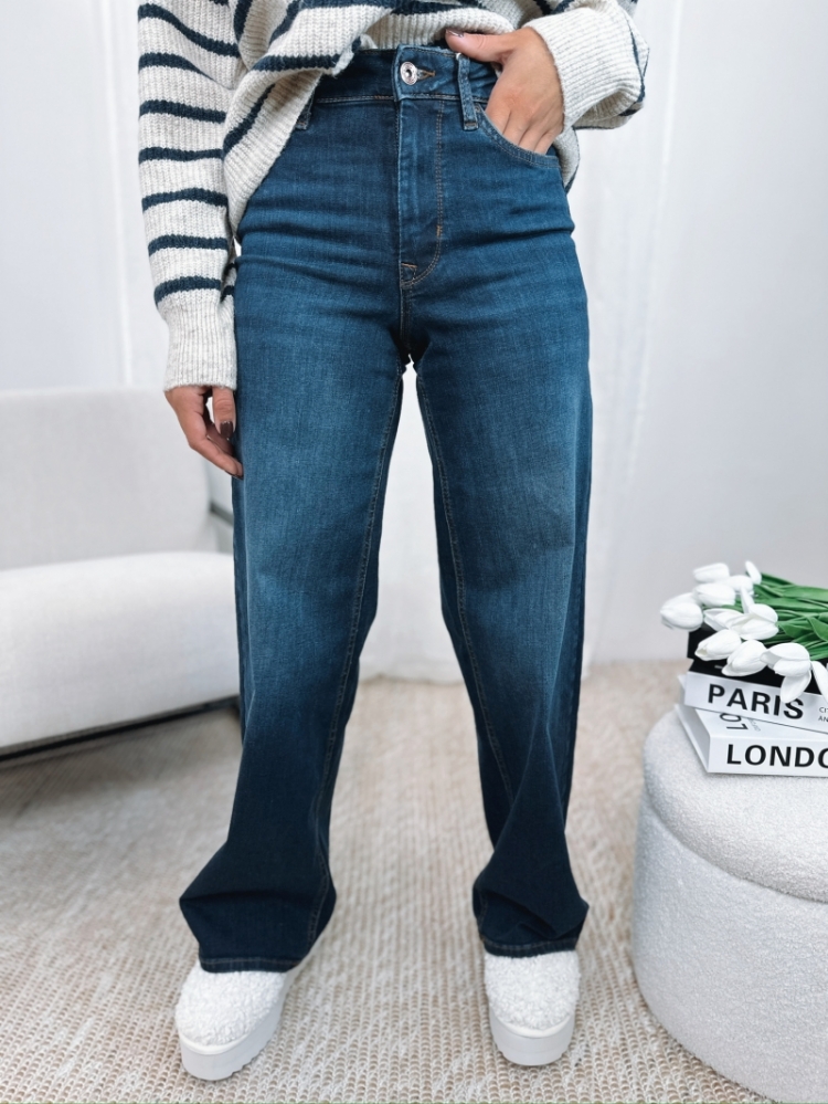 ONLMADISON BLUSH HW WIDE DNM R 177938 Dark Blu