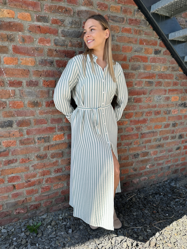 YASKAYA LS LONG SHIRT DRESS S. 214151003 Birch
