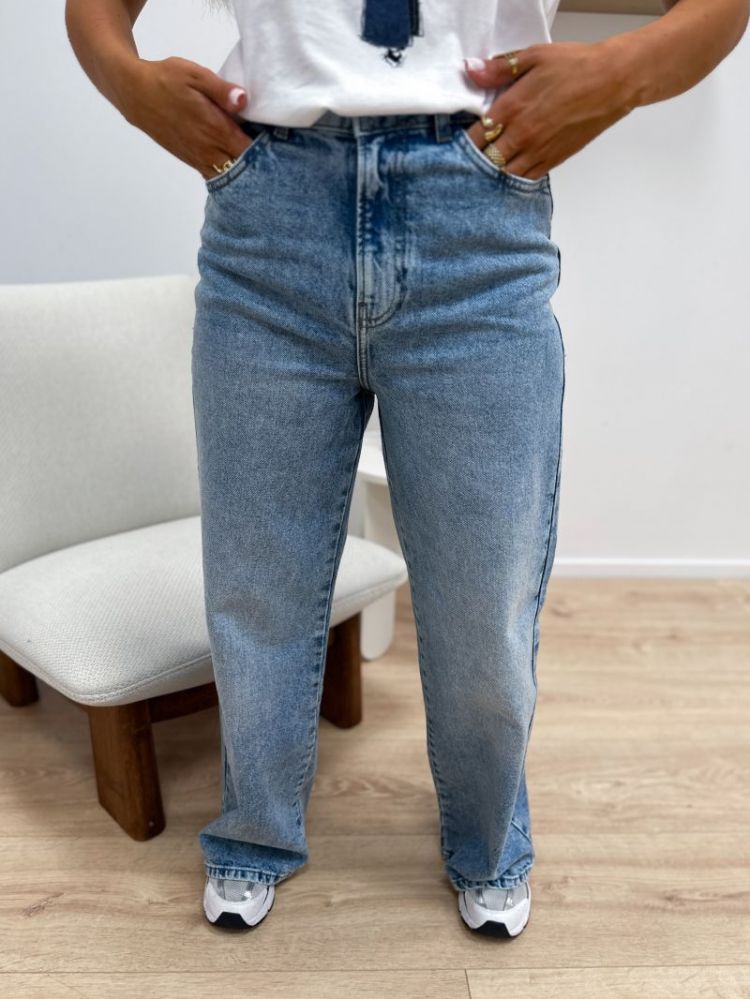PCSELMA HW WIDE JEANS LB NOOS 184718 Light Bl