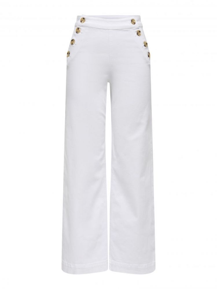 ONLMADISON HW BUTTON WIDE DNM 179707 White De