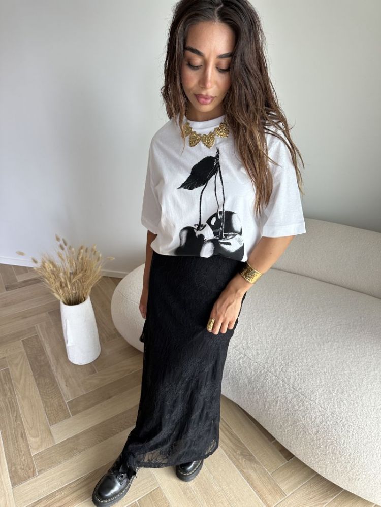 VIFEMMA HW LACE ANKLE SKIRT 295042 Black Be