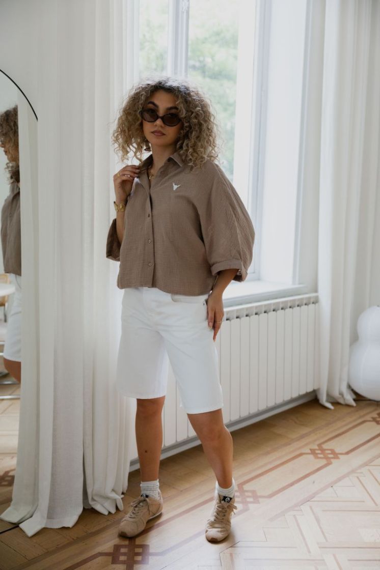 ONLMATE REG BAGGY LONG SHORTS  179707 White De