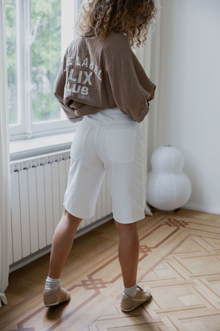 ONLMATE REG BAGGY LONG SHORTS  179707 White De