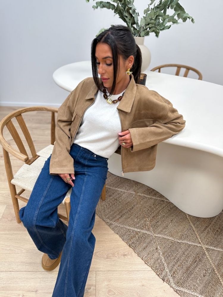 ONLSTINA LIFE FAUX SUEDE JACKE 302321001 Cocoa