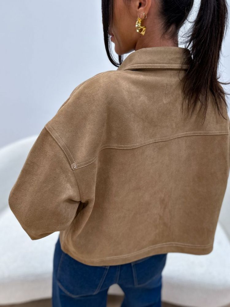 ONLSTINA LIFE FAUX SUEDE JACKE 302321001 Cocoa