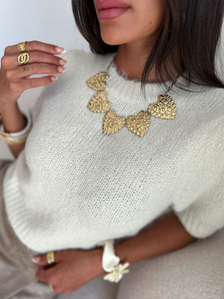 VMNOVAH SS O-NECK PUFF PULLOVE 222913 Birch