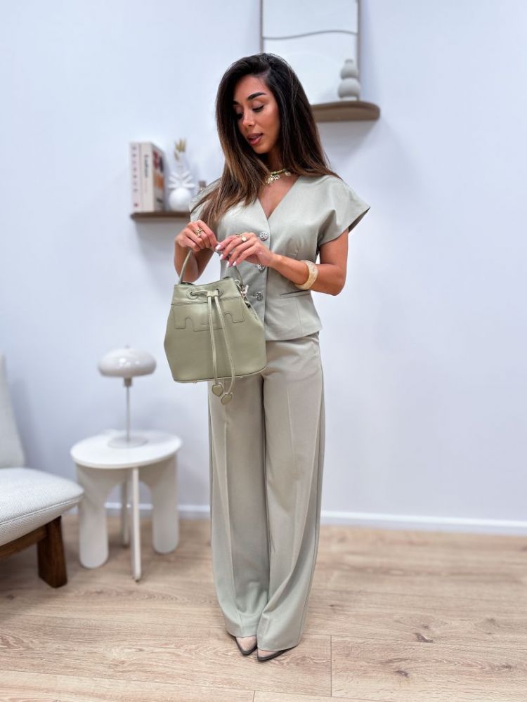 VIKEEP HW WIDE TAILORED PANTS 302501 Elm