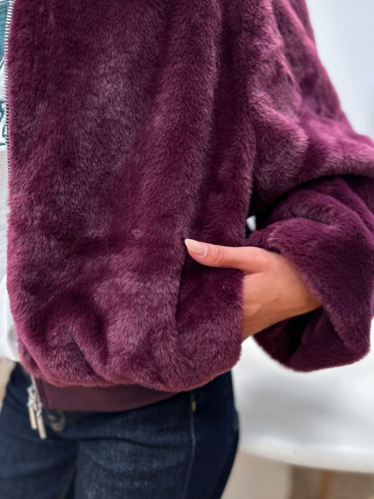 ONLDANA LIFE FAUX FUR BOMBER C 294415 Mauve Wi