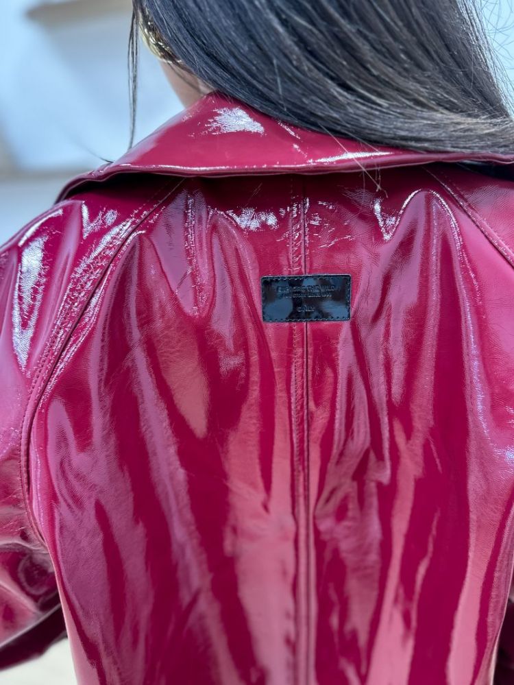 ONLJOY FAUX LEATHER COAT CC OT 182651 Cabernet