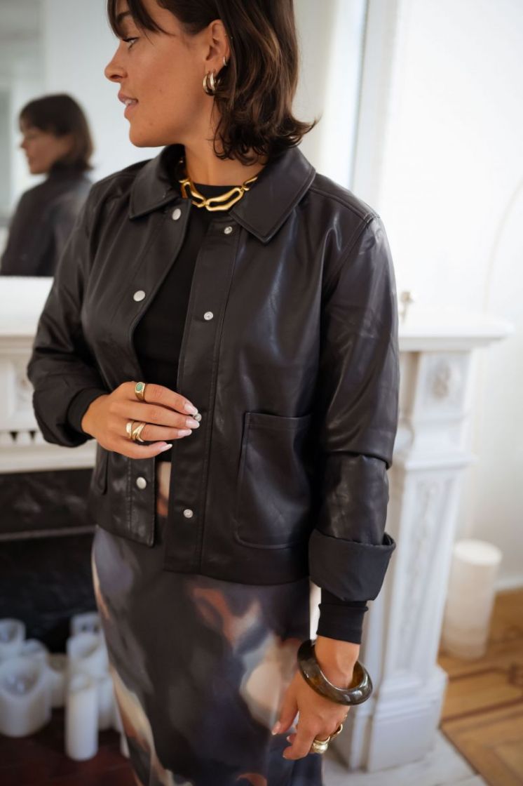 VIHELLIUM SHORT JACKET - NOOS 295042 Black Be