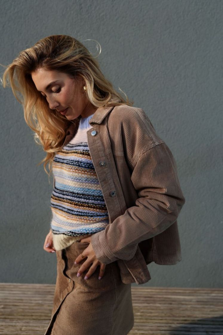 VMJAMIE LS CORDUROY SHACKET MI 192623 Silver M
