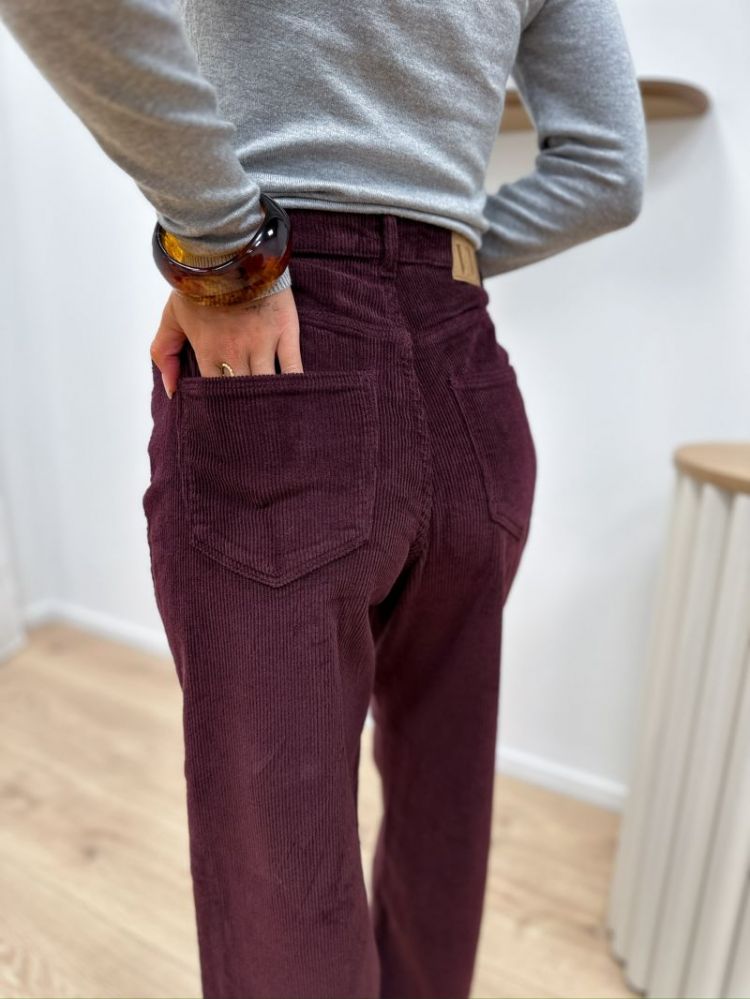 VMTESSA HR WIDE CORDUROY PANTS 186320 Winetast