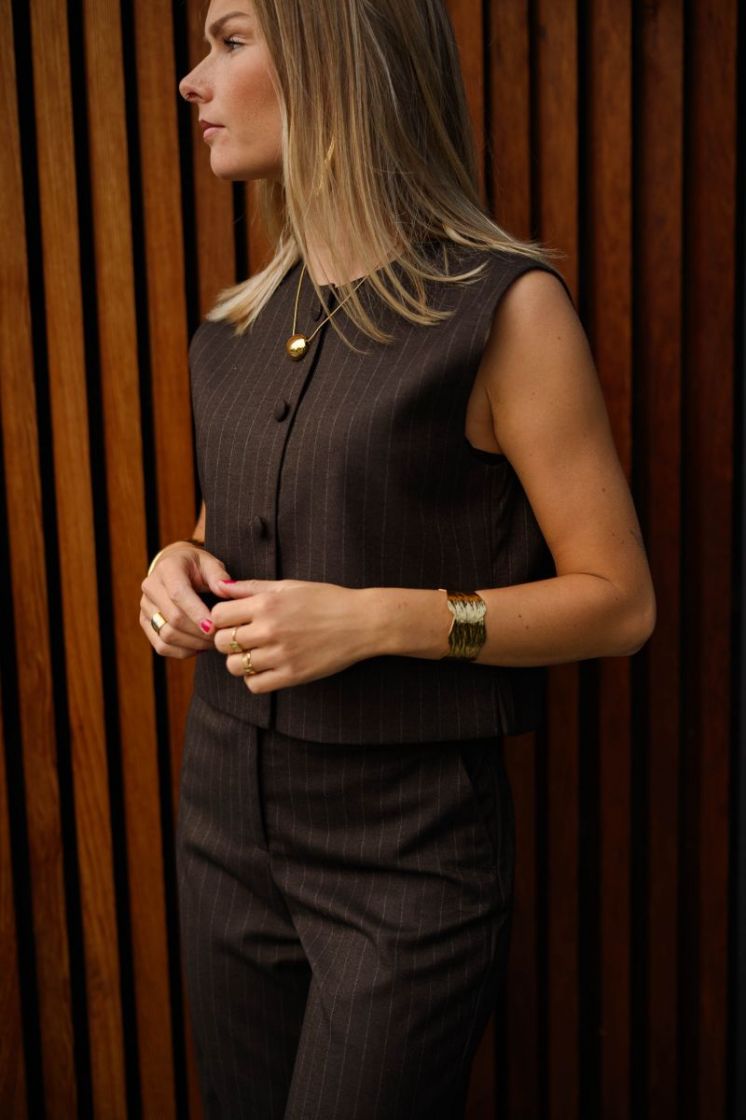 JXANA MARY BRUSHED VEST TLR 176126001 Brack