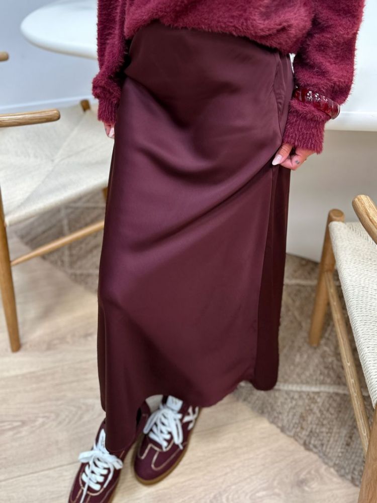 ONLMIKA VIS SATIN LONG SKIRT W 215570 Decadent