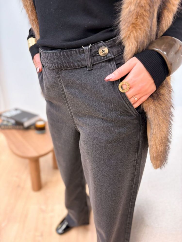 VIDIANA HW WIDE JEANS BLACK KI 232175 Black De