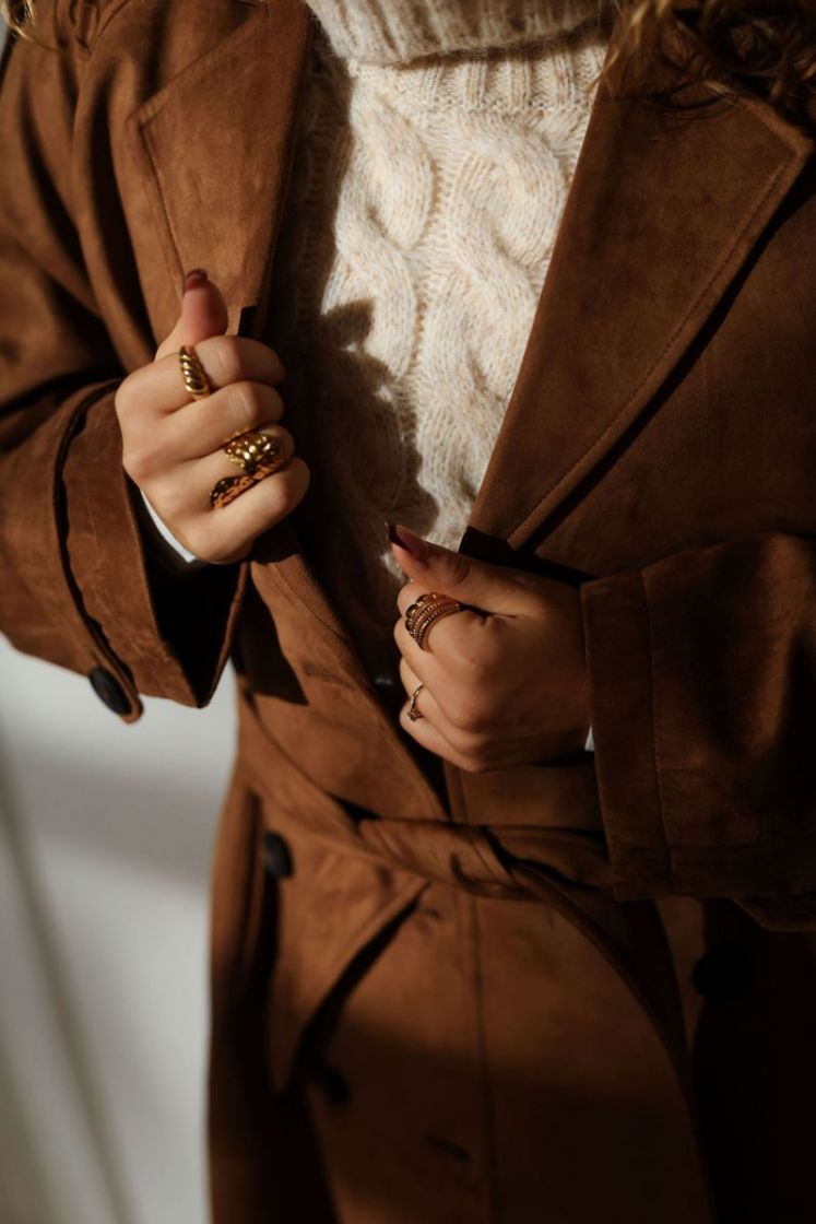 JXLEIA ROSIE LONG TRENCHCOAT O 176174 Cognac