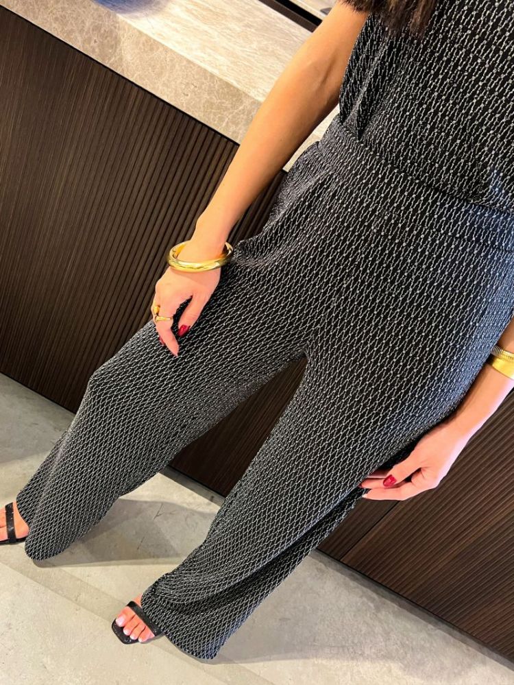 ONLCAROL WIDE GLITTER PANT BOX 177911003 Black