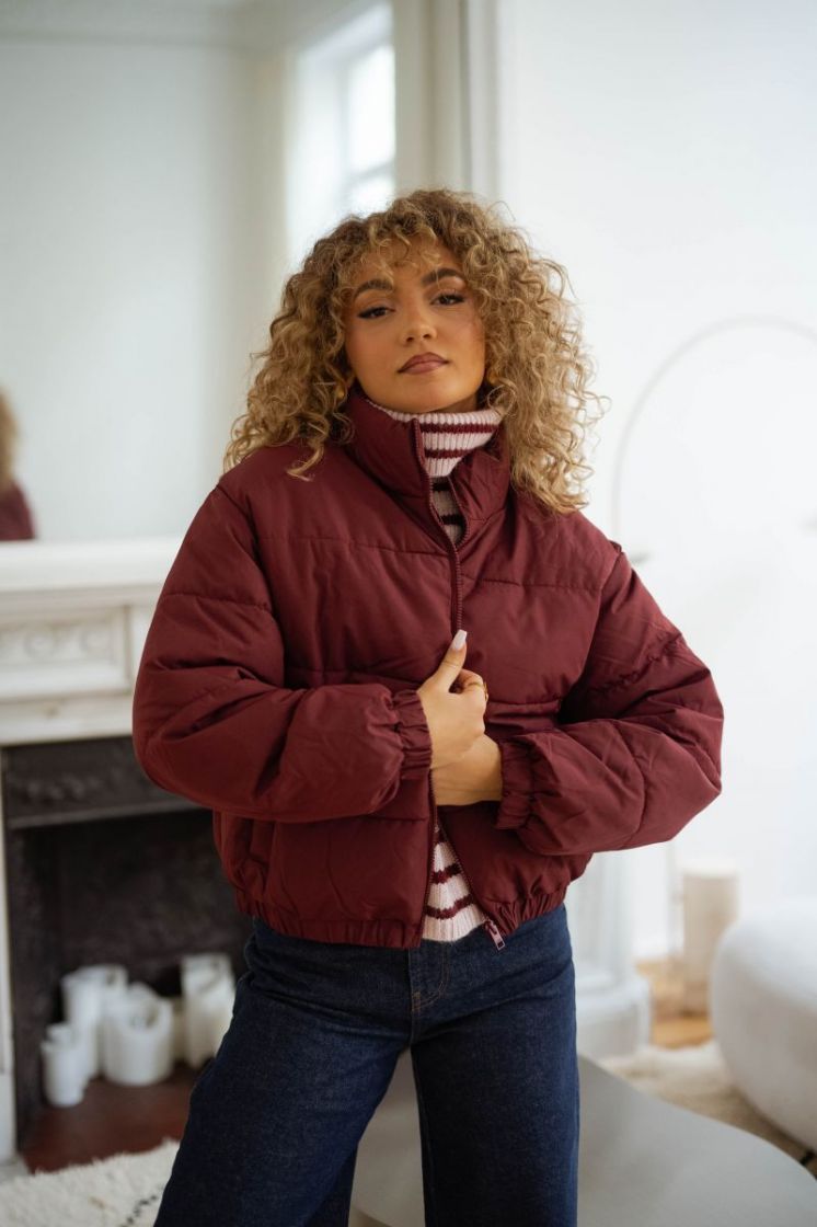 JXTRACY PUFFER JACKET OTW LN 177105 Cabernet